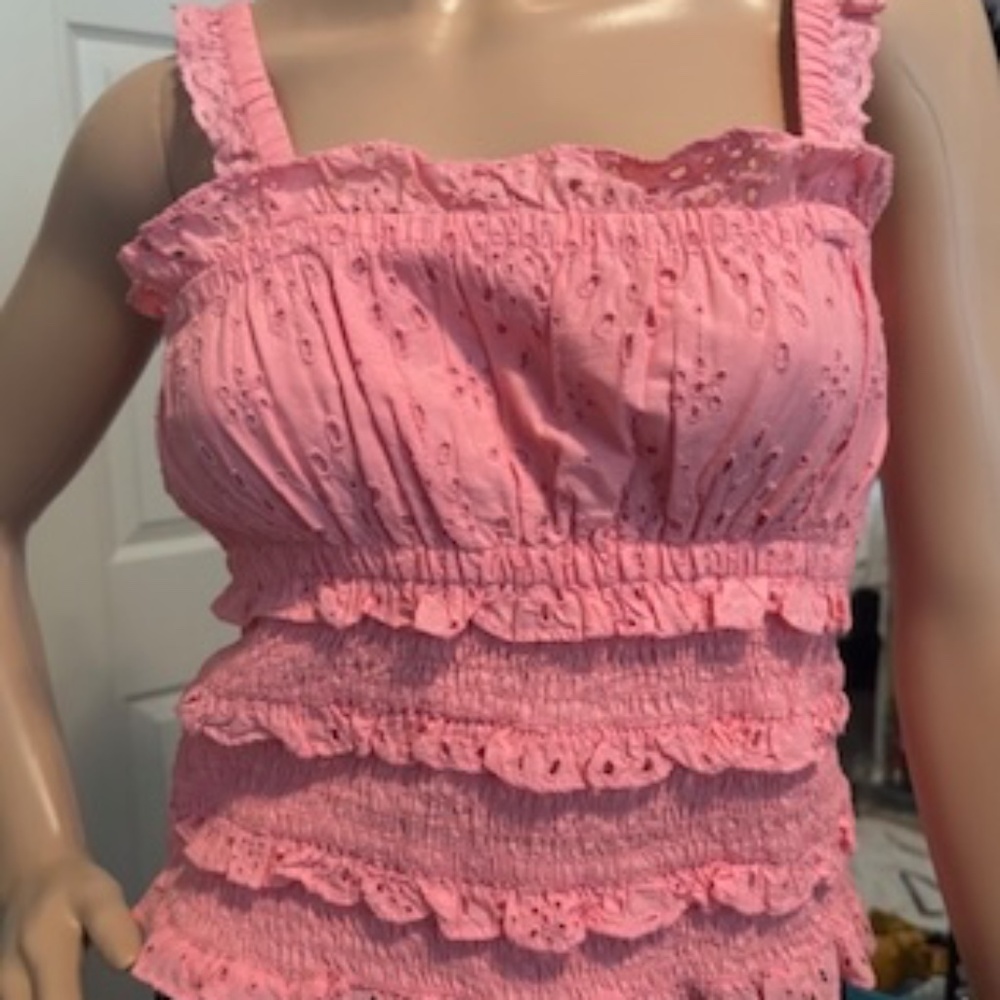 Elegant Pink Ruffle Camisole